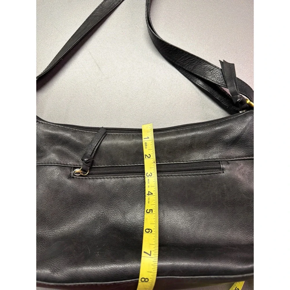 Great American Leatherworks Genuine Leather Hobo Black Crossbody/Shoulder Bag.‎